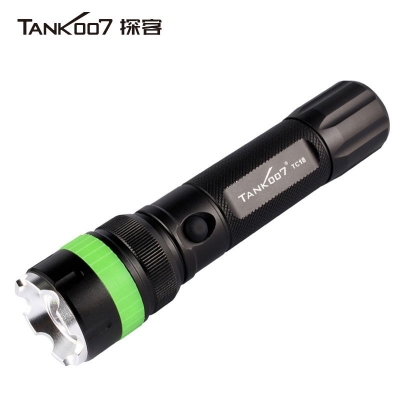 TANK007 TC18直充調(diào)焦遠光手電筒360流明可充電戶外搜索手電